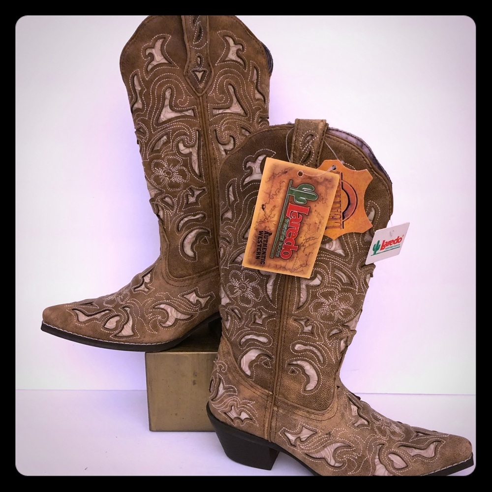 NWT‼️Laredo Ladies Sharona Crackle Sanded Boot 6.5